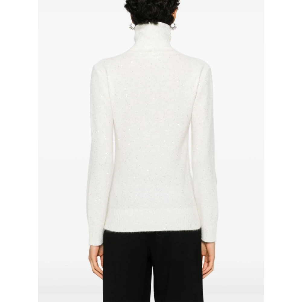 Fabiana Filippi Roomwit Gebreide Paillet Trui Beige Dames