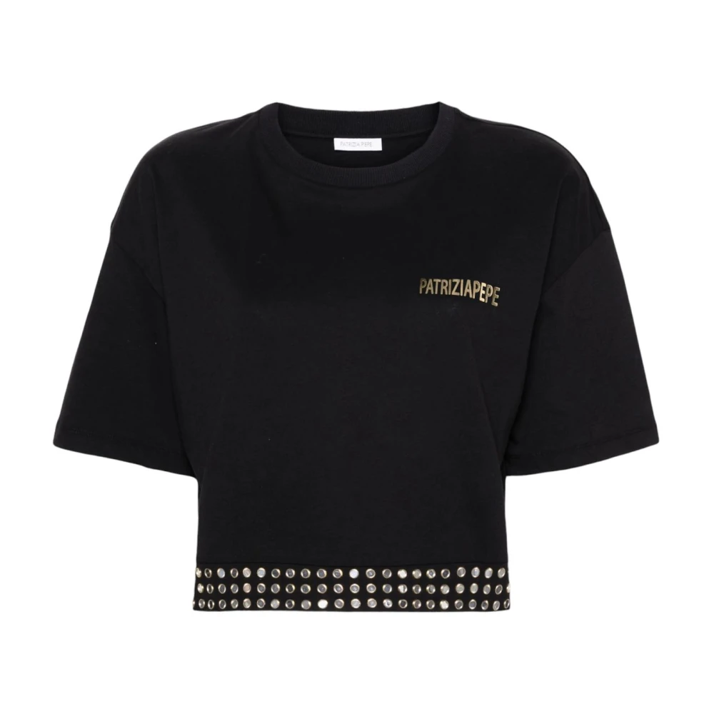 PATRIZIA PEPE Korte Mouw T-shirt Black Dames