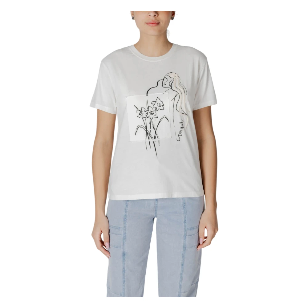 Desigual Katoenen T-shirt met korte mouwen voor vrouwen White Dames