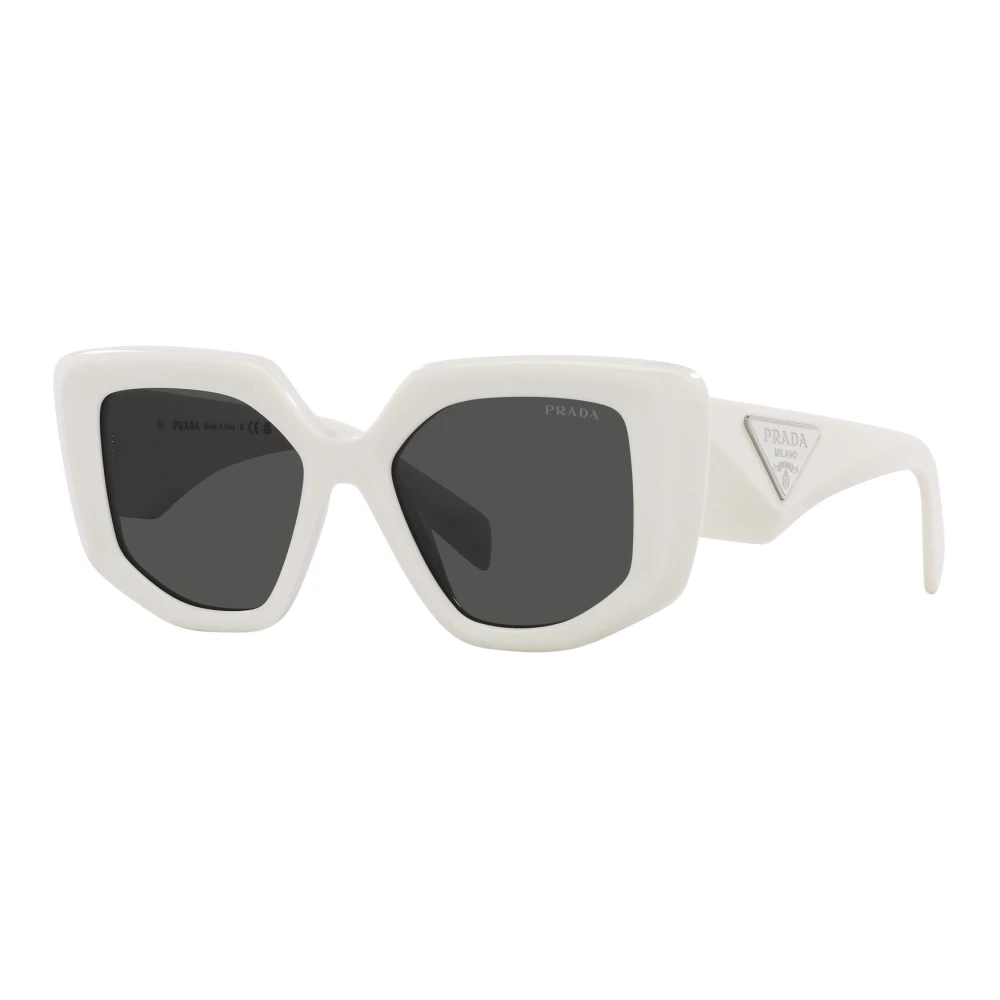 Prada Women's Grey Woman Pr 14Zs 1425S0 Sunglasses Acetate White Geometric Normal - Image 3