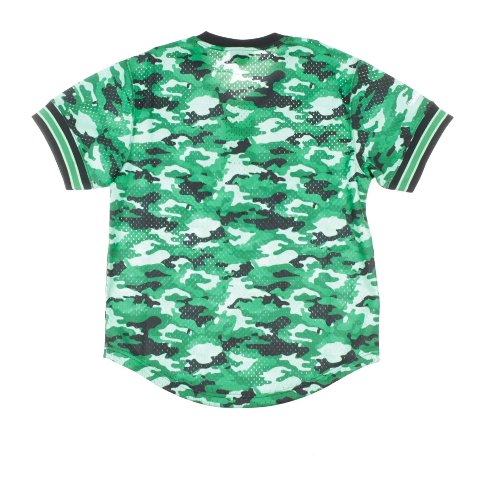 Mitchell & Ness NBA Camo V-hals Teamkleur Jas Green Heren