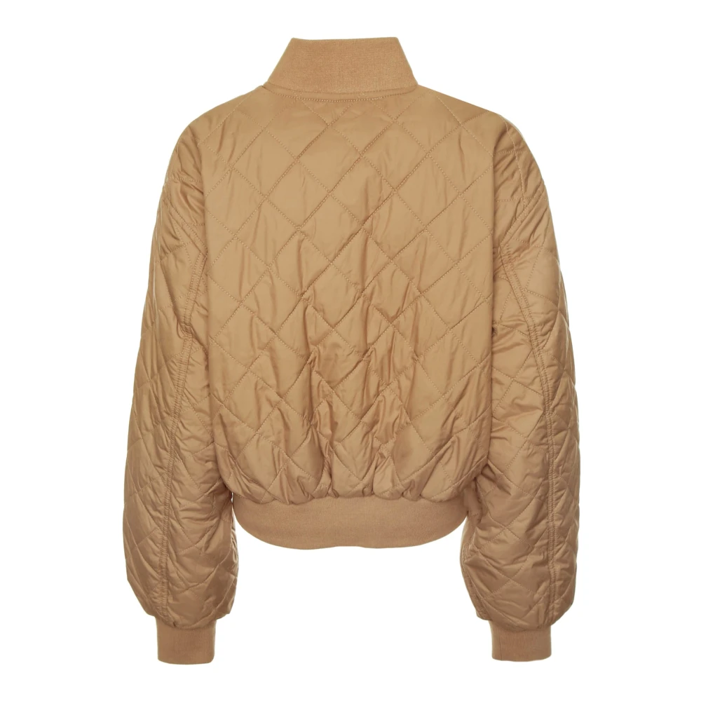 Carhartt WIP Gewatteerde bomberjack met opstaande kraag Beige Dames