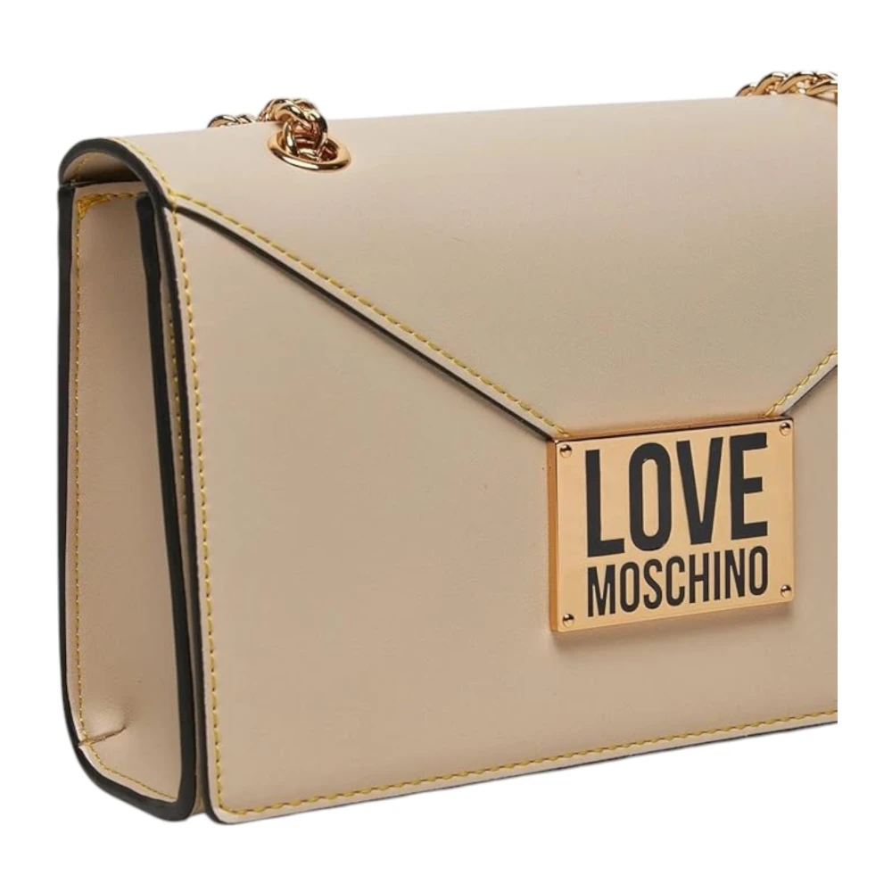 Love Moschino Stijlvolle Dames Schoudertas Beige Dames