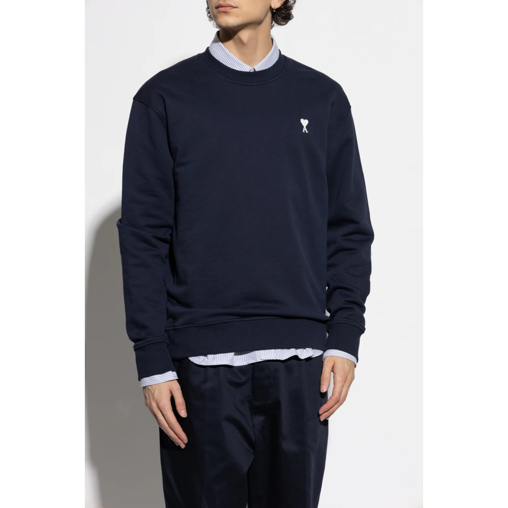 Ami Paris Logo sweatshirt Blue Heren