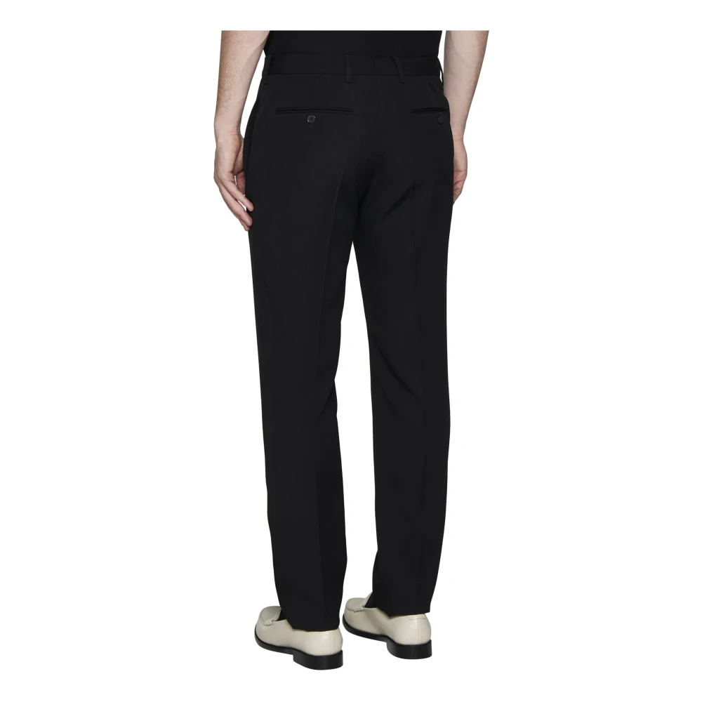 Saint Laurent Zwarte wollen tailored broek Black Heren