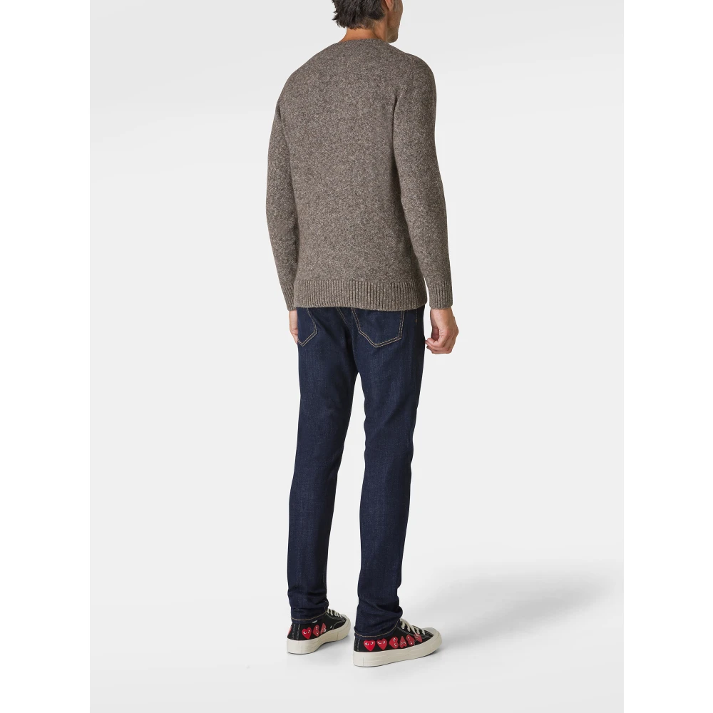 Kangra Bruine Wollen Trui Aw24 Brown Heren