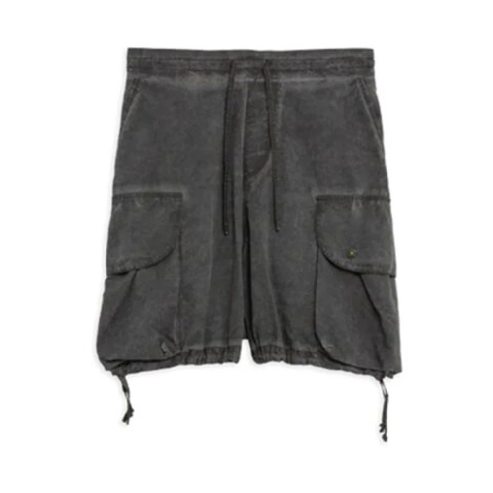 A Paper Kid Cargo Bermuda shorts met elastische taille Black Heren