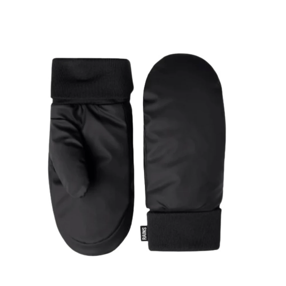 Rains Alta Puffer Wanten met Geribbelde Boorden Black Unisex