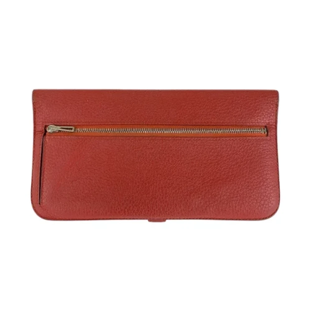 Hermès Vintage Pre-owned Leather wallets Red Dames