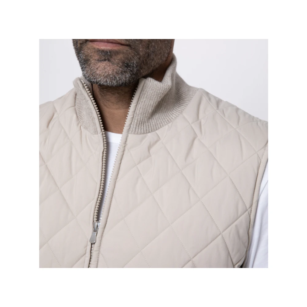 Gran Sasso Gewatteerd Mouwloos Beige Jack Brown Heren