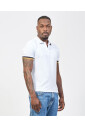 polo-stretch-en-coton-blanc