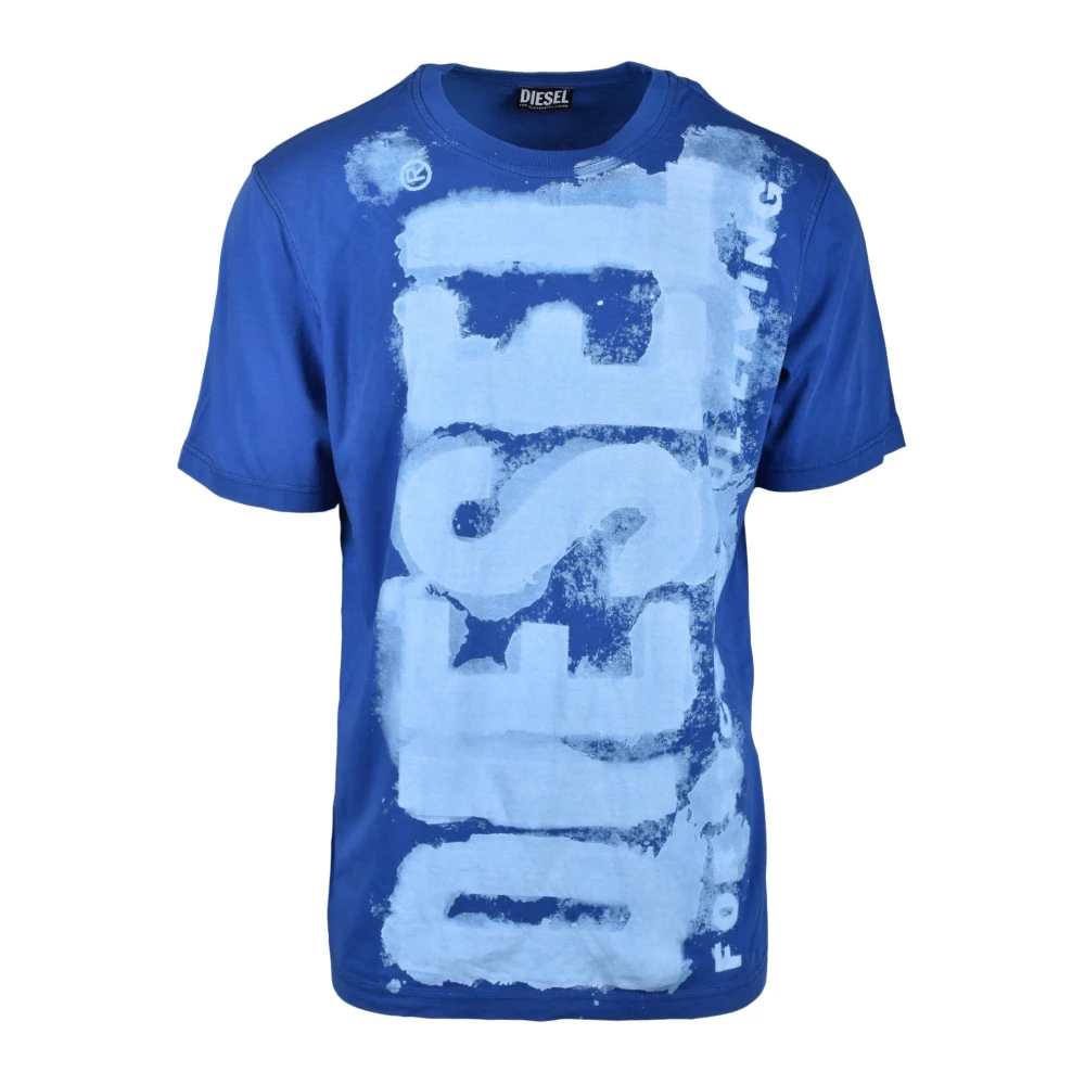 Diesel Katoenen T-shirt Blue Heren