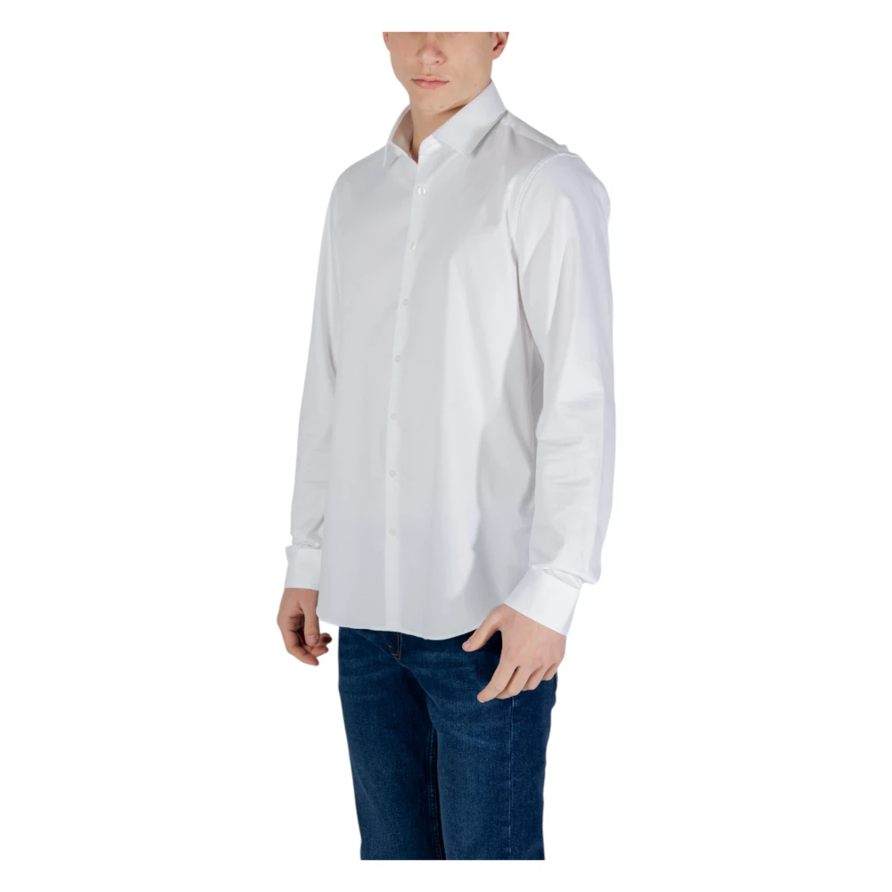 Calvin Klein Lente Zomer Lange Mouw Shirt White Heren