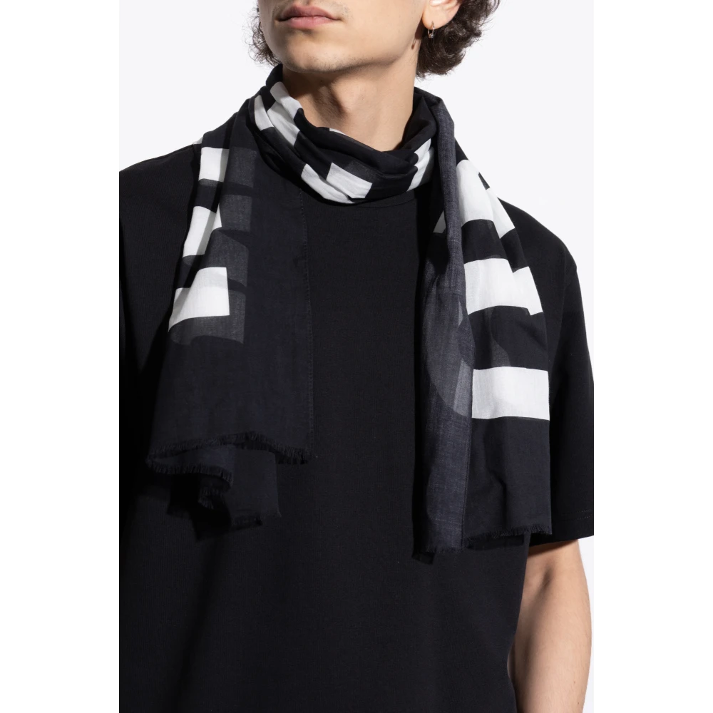 Moschino Sjaal met logo Black Unisex