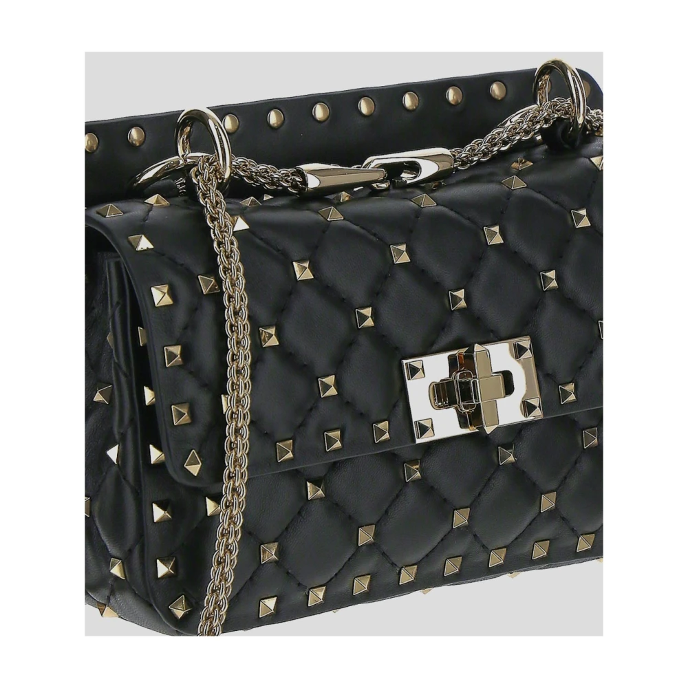 Valentino Garavani Spike Leren Tas Black Dames