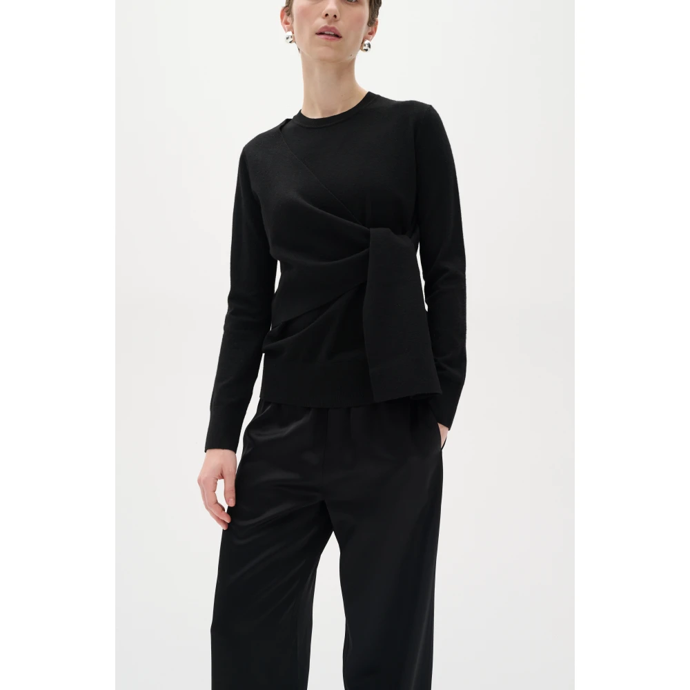InWear Gebreide Pullover Sweater met Kasjmier Black Dames