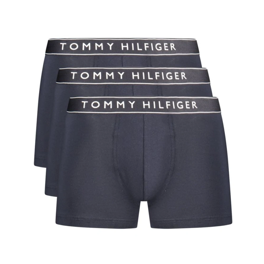 Tommy Hilfiger Men's Blue Underpants, M, Cotton Stretch Boxer Brief 3-Pack