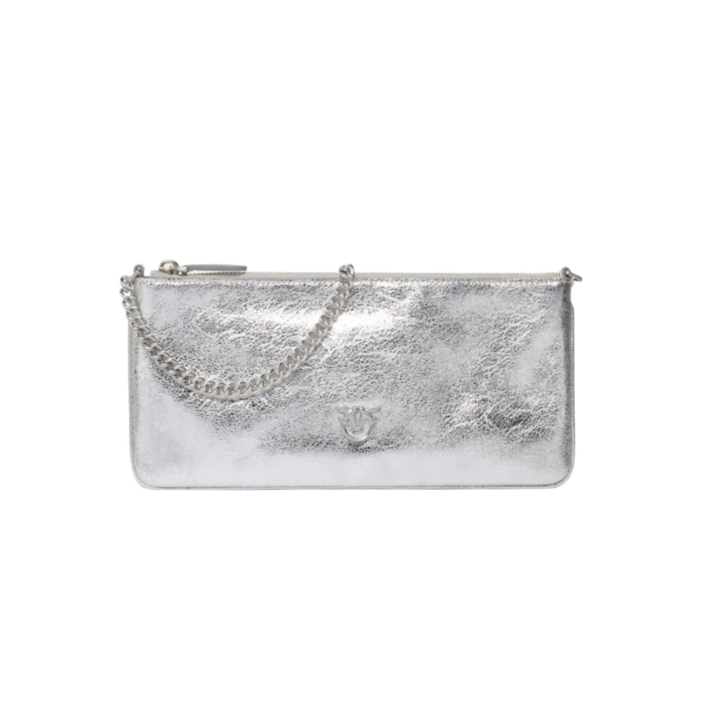 pinko Stijlvolle Leren Tas voor Vrouwen Gray Dames