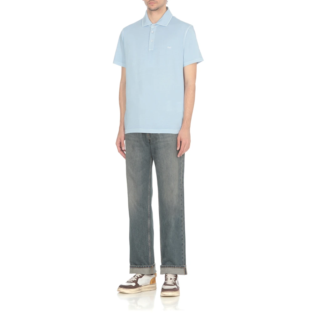 Fay Polo Shirts Blue Heren