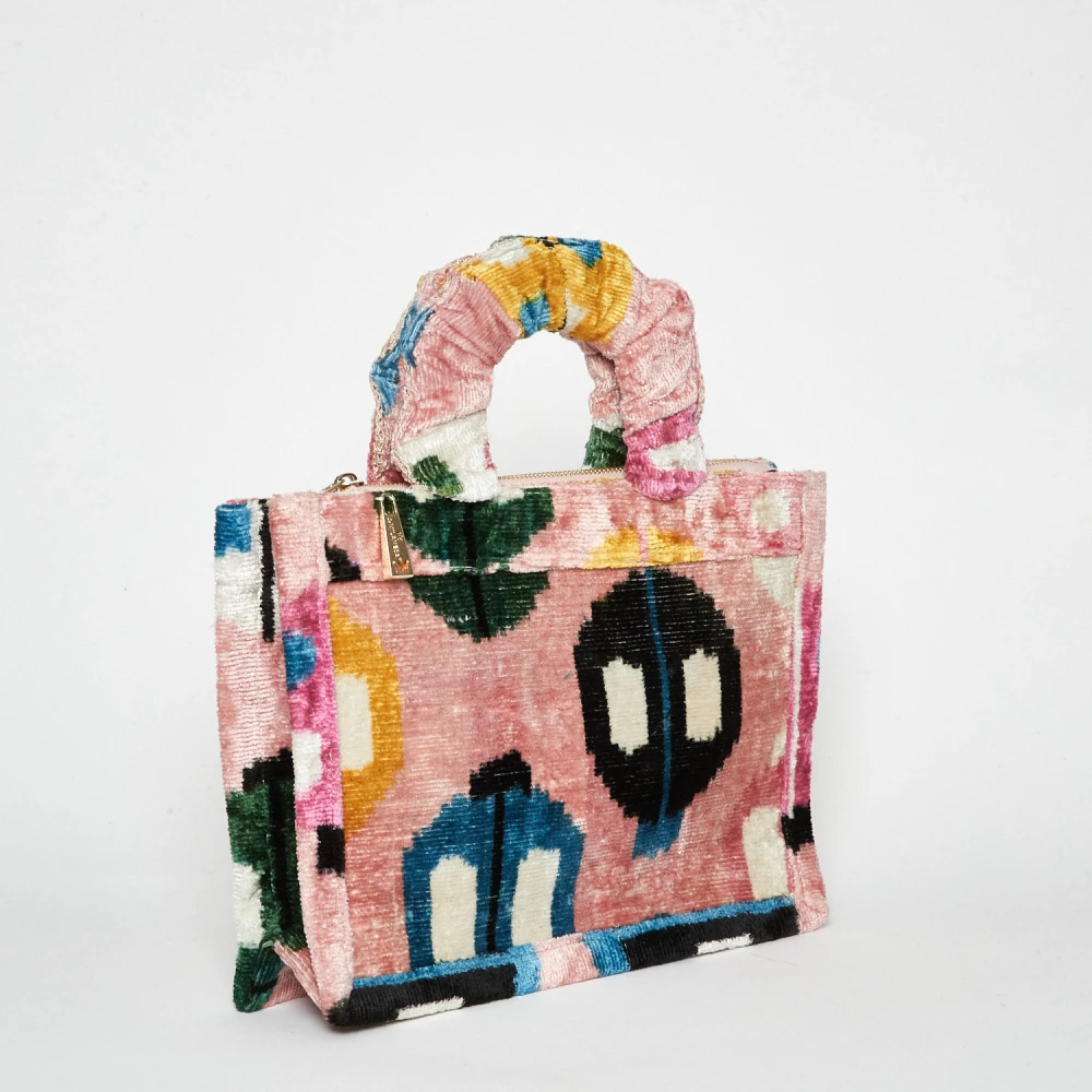 La Milanesa Multicolor Zijden en Katoenen Handtas Pink Dames