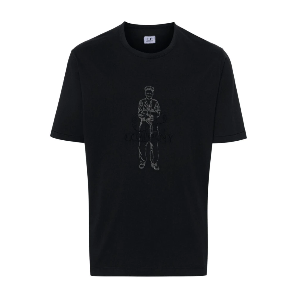 C.P. Company Blauw Katoenen T-Shirt Blue Heren