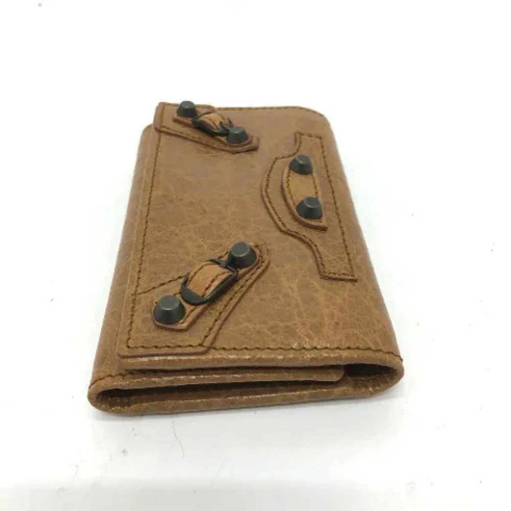 Balenciaga Vintage Pre-owned Leather key-holders Brown Dames