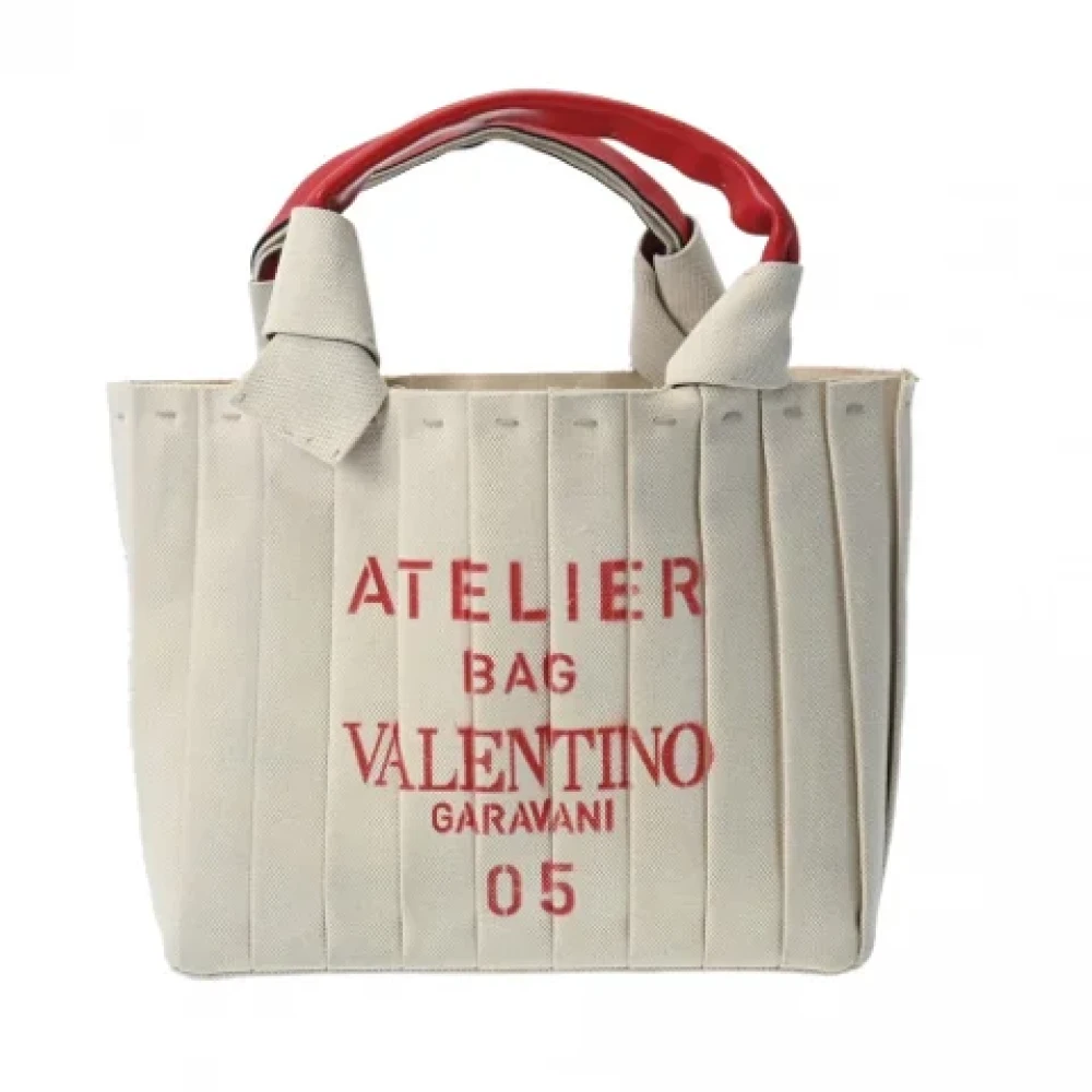 Valentino Vintage Pre-owned Leather handbags Beige Dames