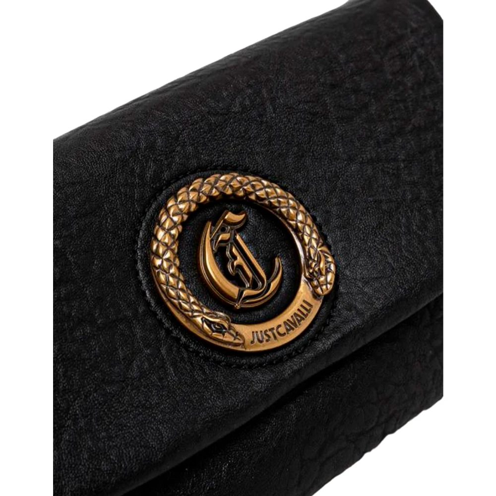 Just Cavalli Stijlvolle schoudertas met magnetische sluiting Black Dames