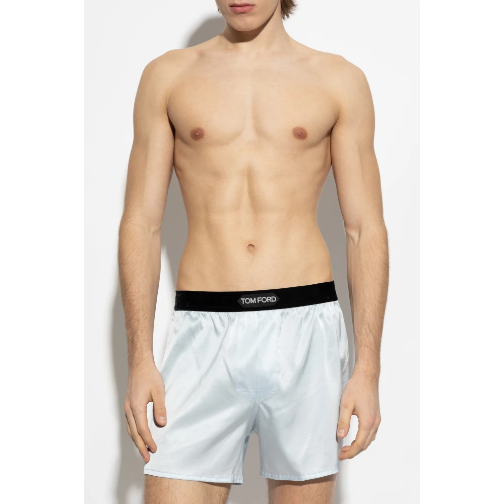 Tom Ford Zijden lingerie shorts White Heren