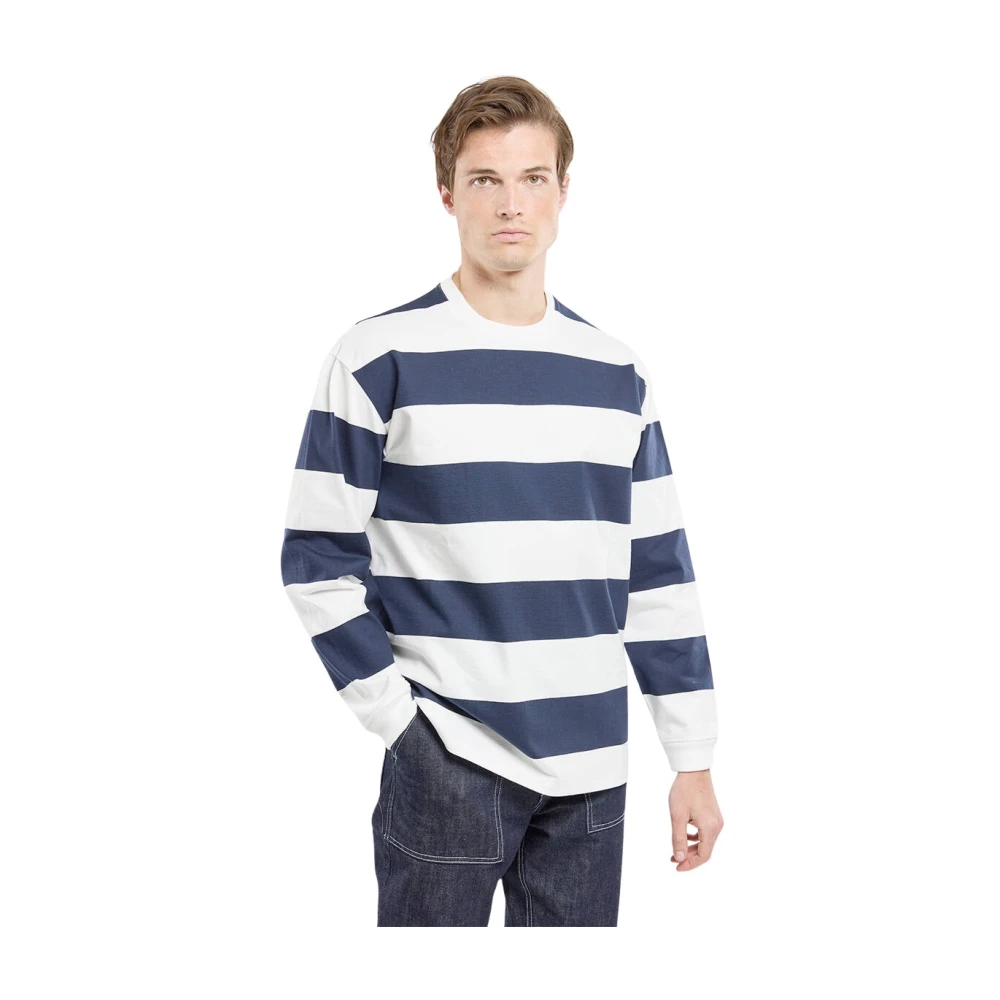 Armor-Lux Lange Mouw T-shirt Blue Heren