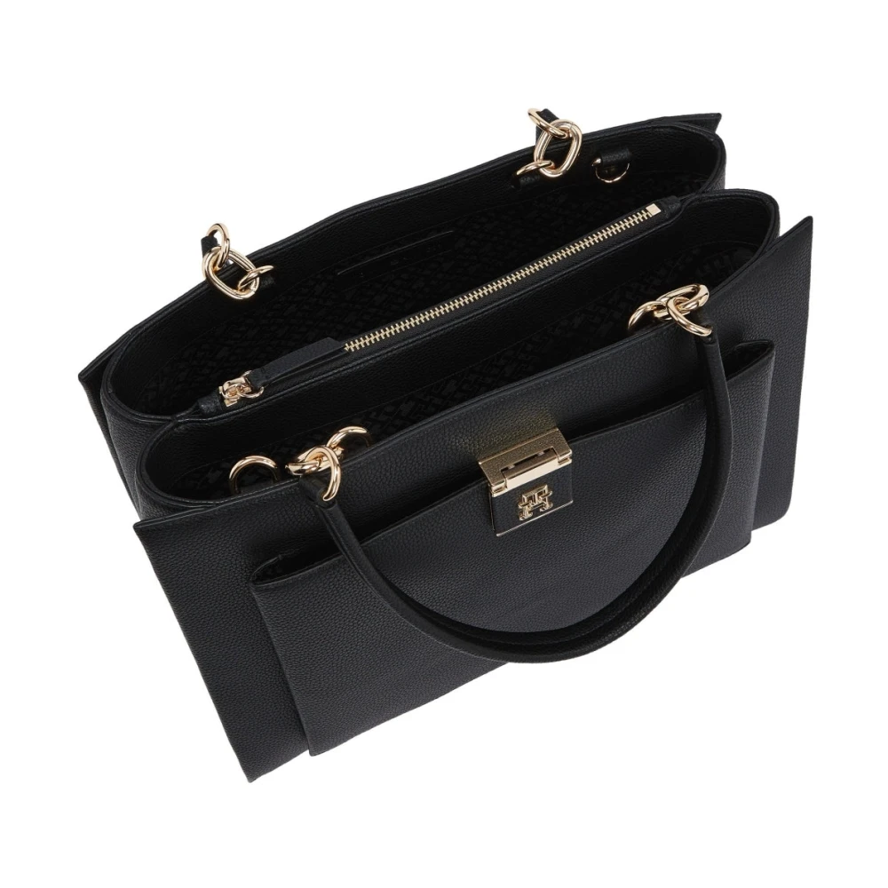 Tommy Hilfiger Zwarte Dames Handtas Satchel Stijl Black Dames