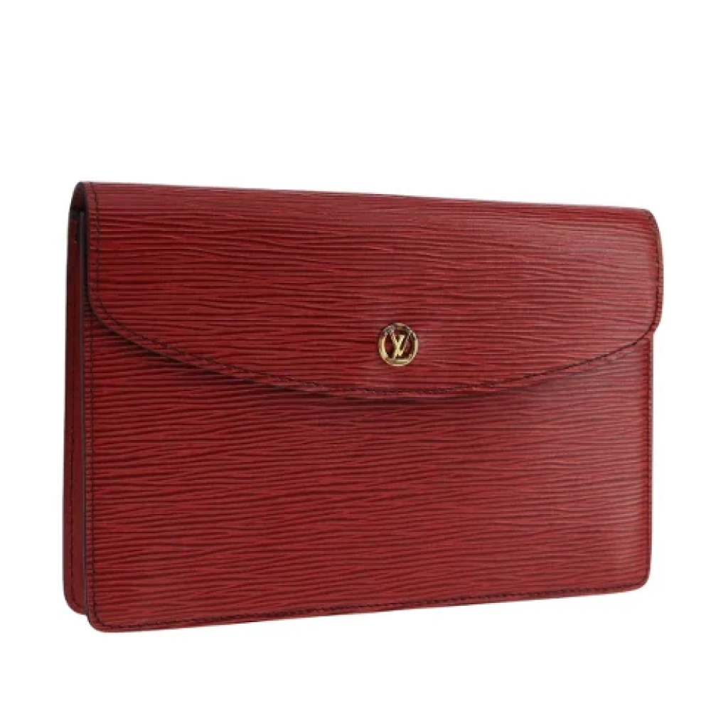 Louis Vuitton Vintage Pre-owned Leather clutches Red Dames