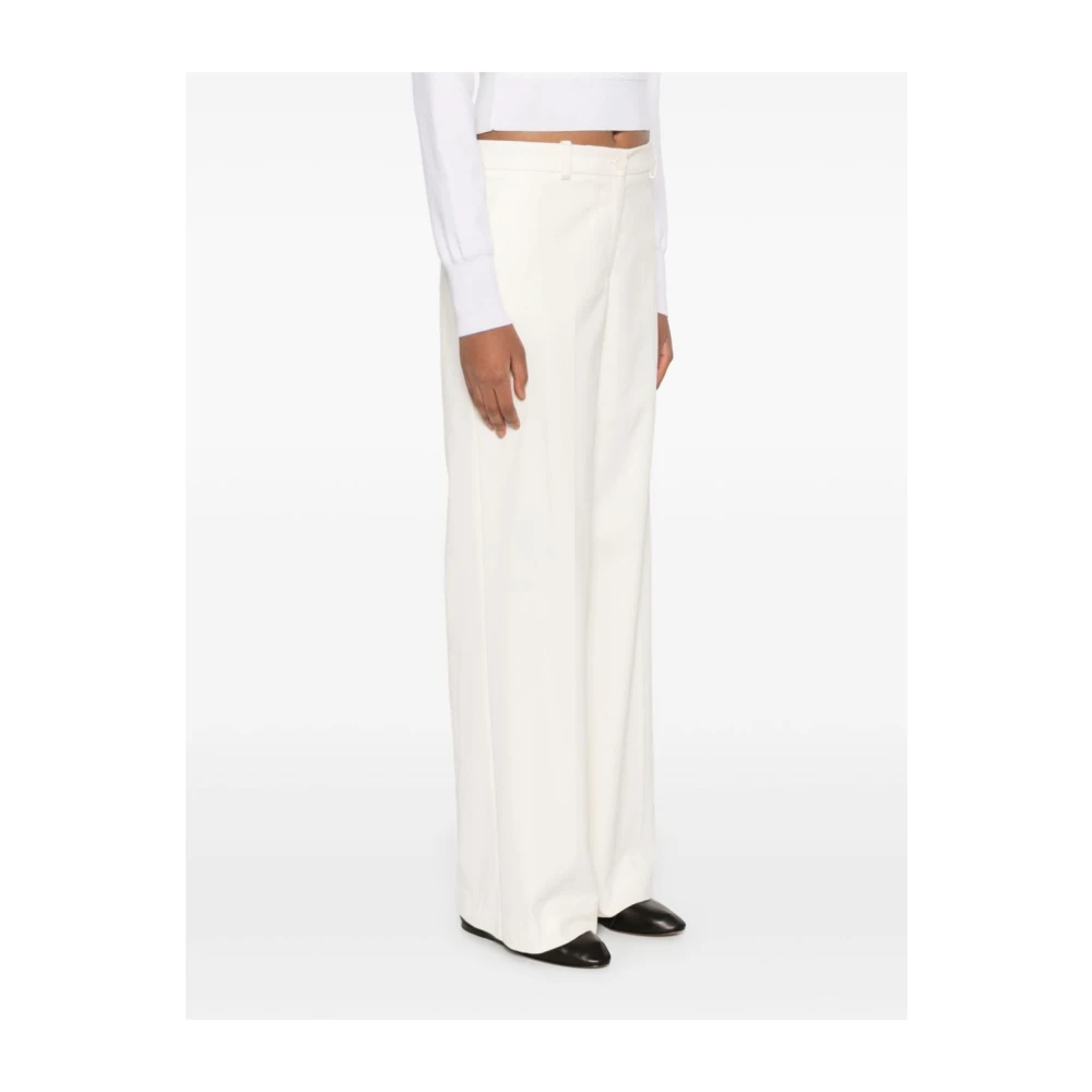 P.a.r.o.s.h. Witte Textuur Katoenen Broek White Dames