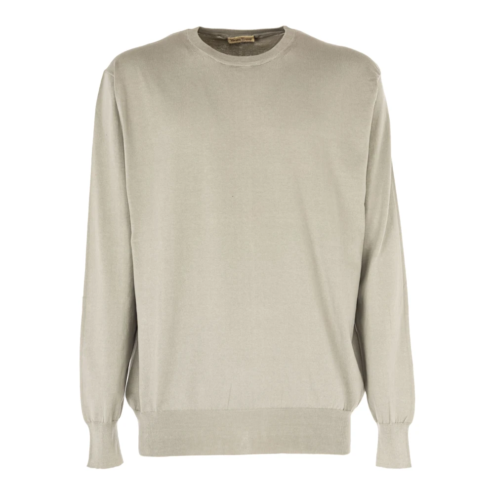 Cashmere Company Heren Ronde Hals Lange Mouw Trui Beige Heren