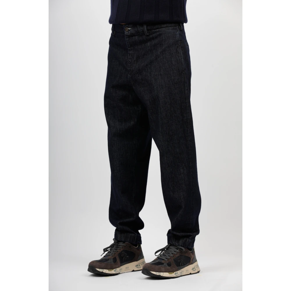 Berwich Wijde Pijp Katoenen Broek Black Heren