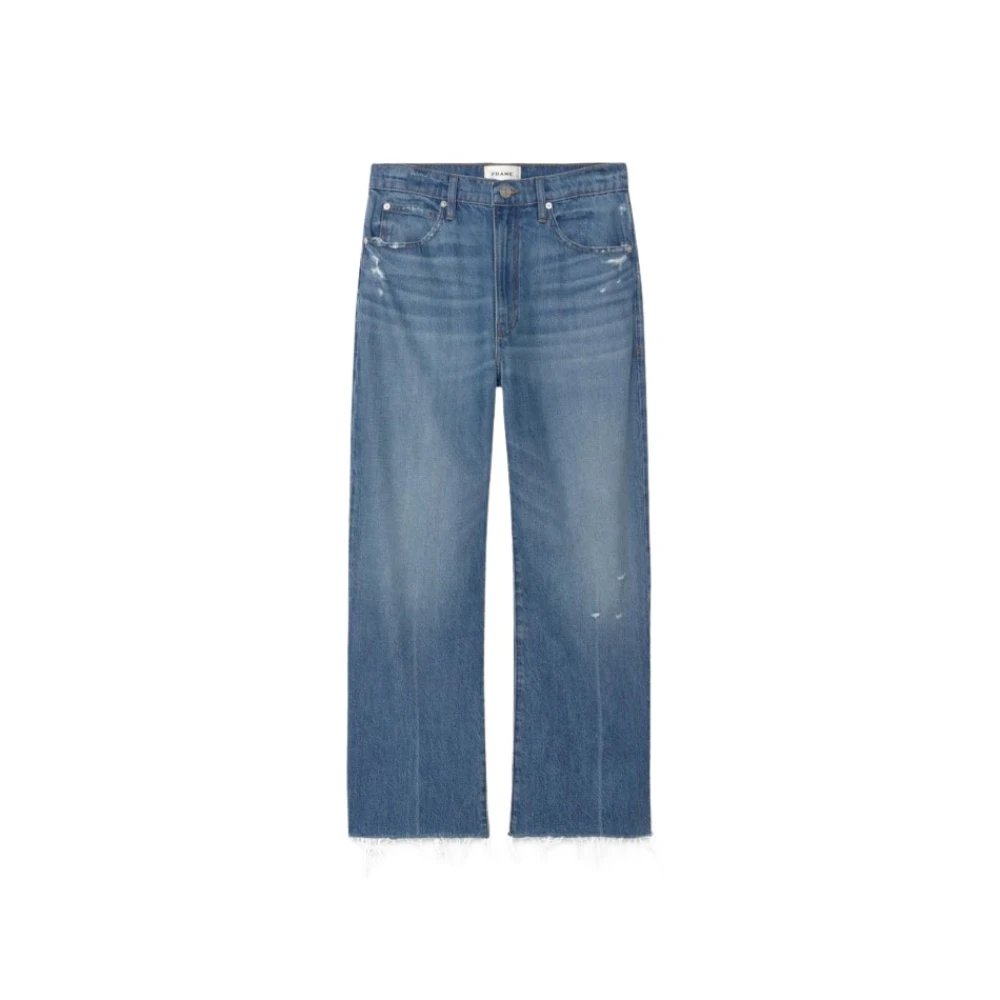 Frame Relaxed Straight Jeans Blue Dames