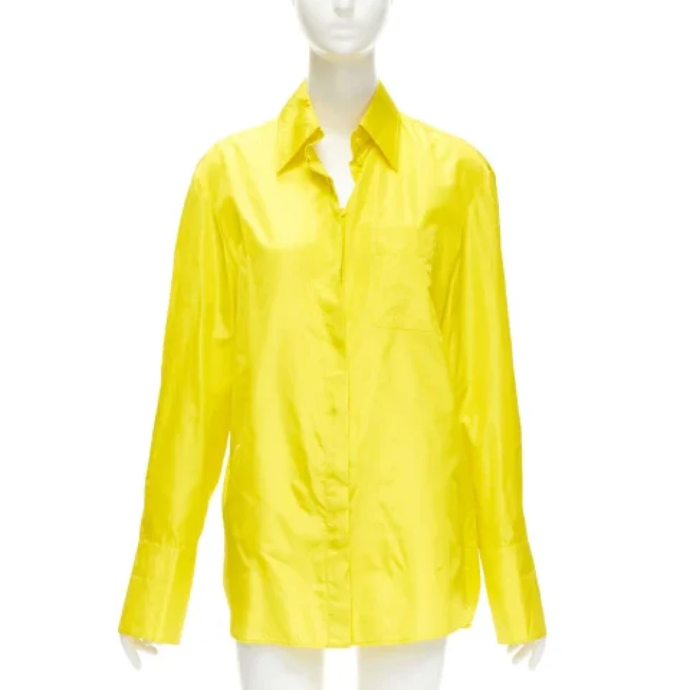 Valentino Vintage Pre-owned Silk tops Yellow Dames