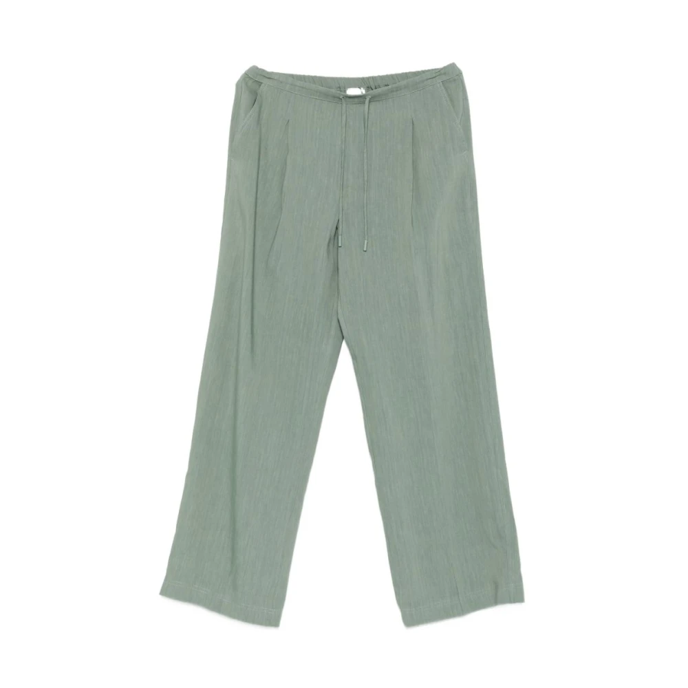 Marella Vrouw Groente Broeken Dames, Groen, L, Wide Broeken