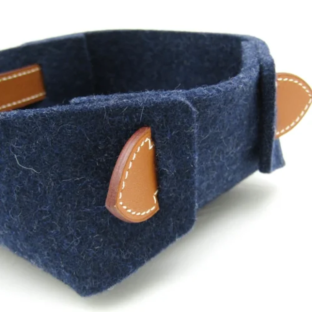 Hermès Vintage Pre-owned Leather home-office Blue Dames