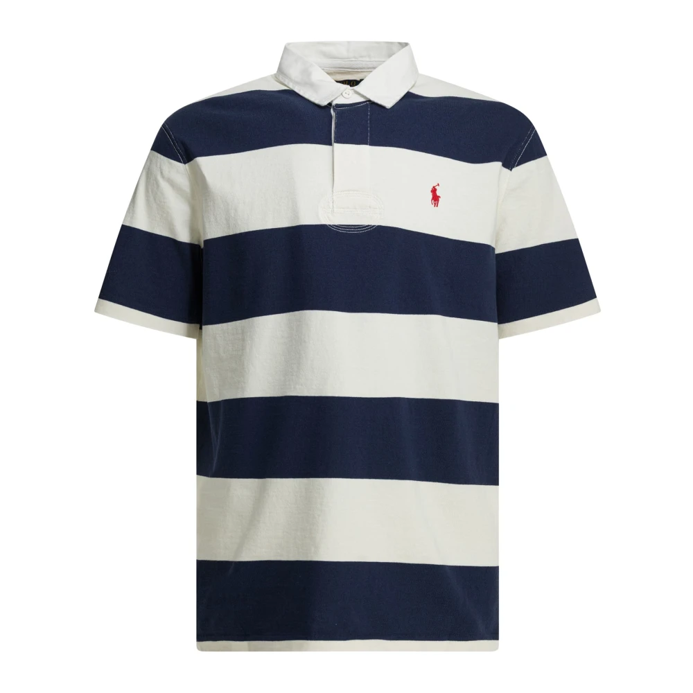Polo Ralph Lauren Men's Blue Polo Shirts, S, Striped Short-Sleeve Polo Shirt