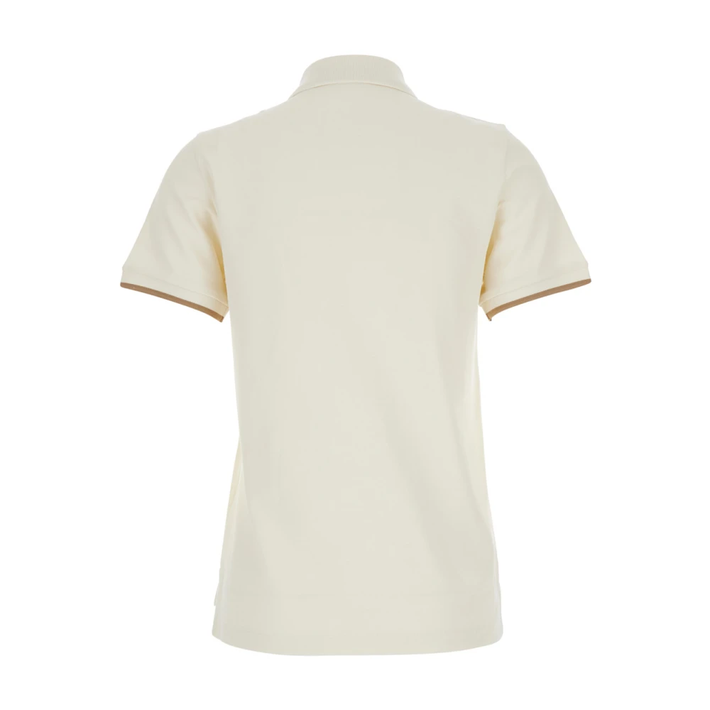 Moncler Wit Poloshirt met Logopatch White Dames
