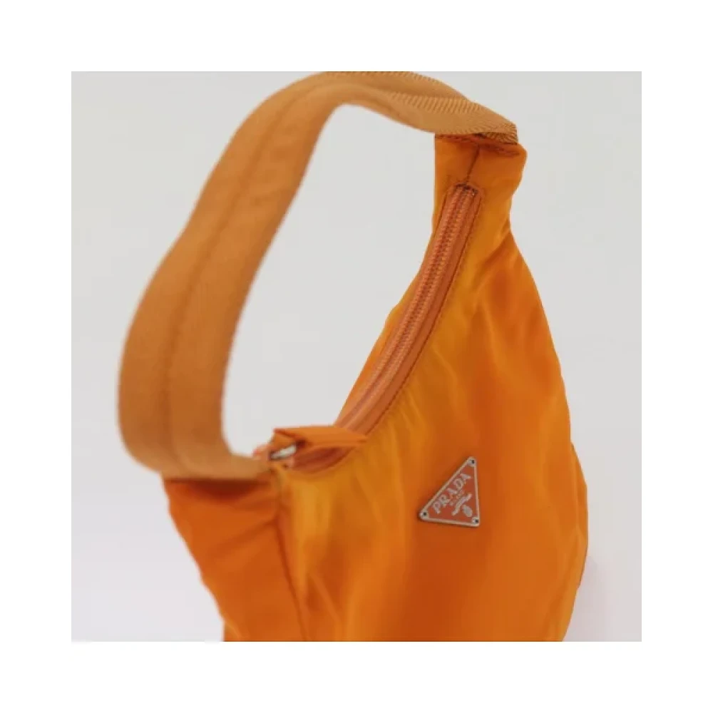 Prada Vintage Pre-owned Nylon handbags Orange Dames