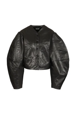 Button Leather Jacket
