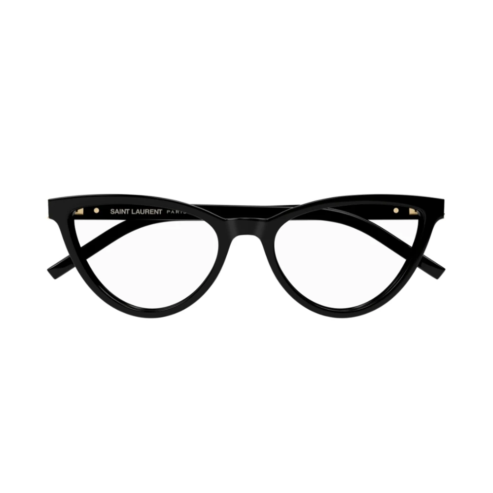 Saint Laurent Cat-eye acetaat bril met monogram rits Black Unisex
