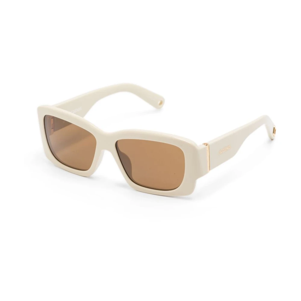 Jacquemus Women's Beige Sunglasses, One Size, Croisiere Sunglasses With Uv Protection