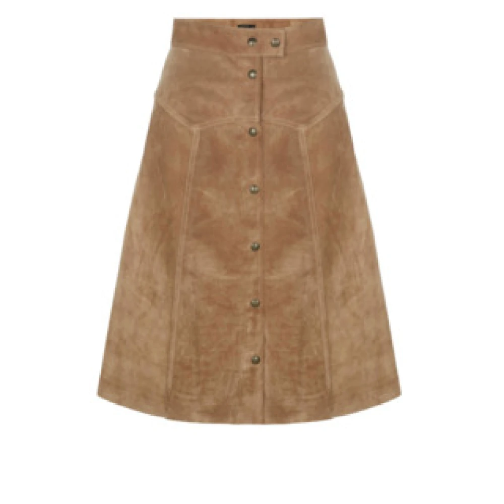 Belstaff Rock Midi Rok Beige Dames