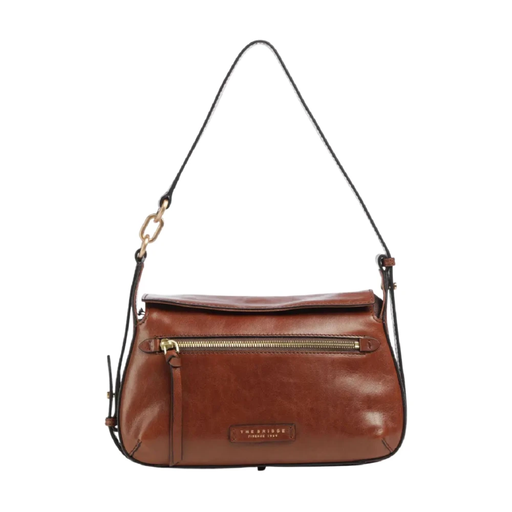 The Bridge Women's Brown Ingrid Cowhide Shoulder Bag