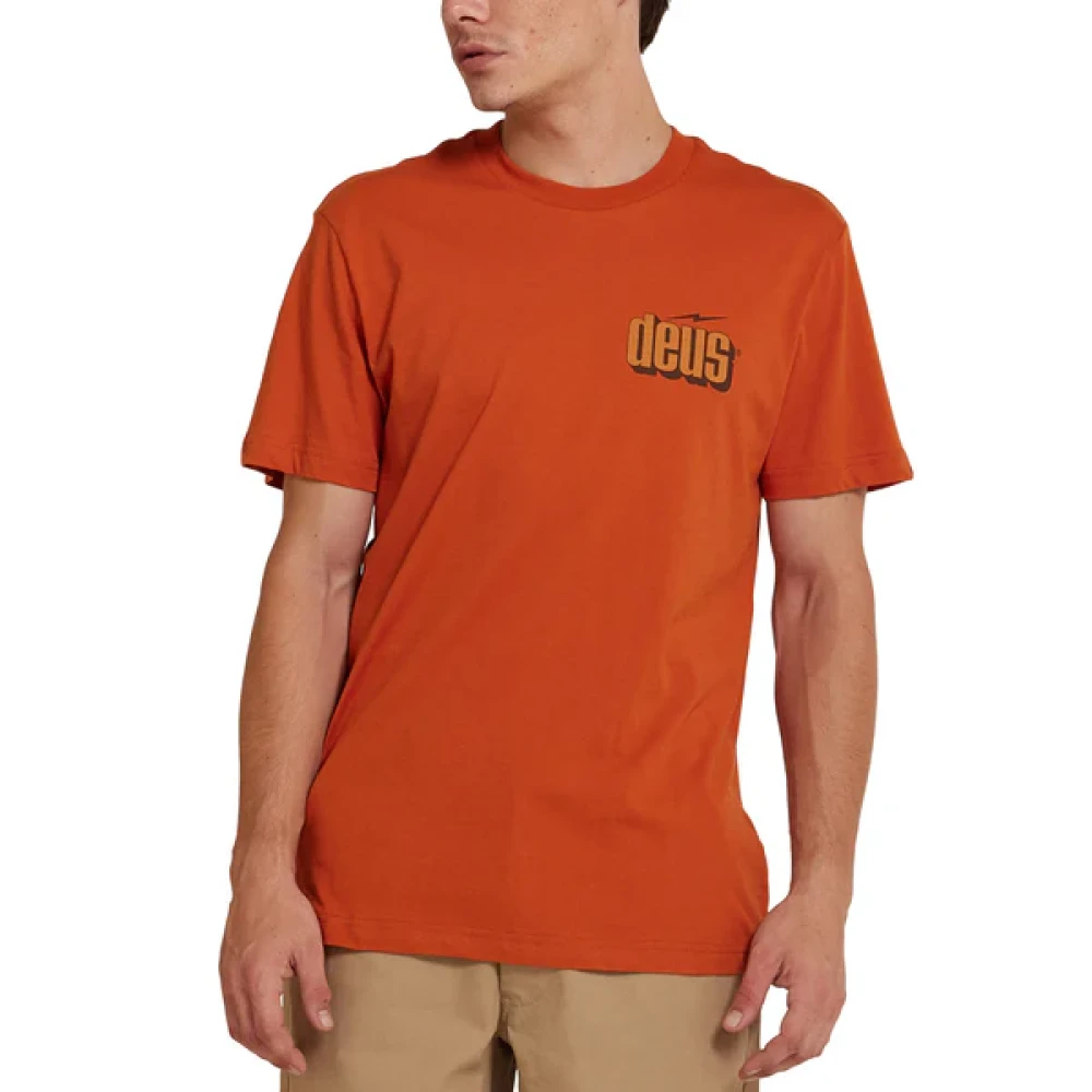 Deus Ex Machina Bolter Tee Grijs Street Style Shirt Orange Heren