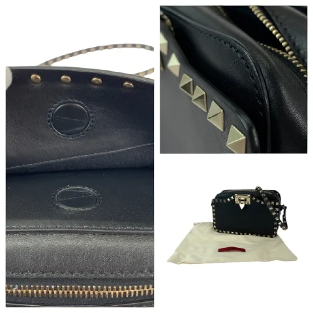 Valentino Vintage Pre-owned Leather shoulder-bags Black Dames