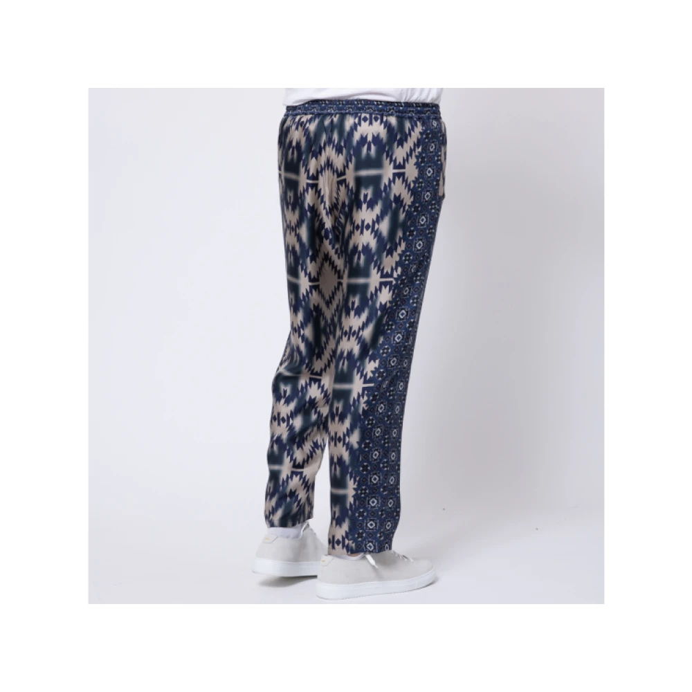 Pierre-Louis Mascia Geometrische wijde broek in blauw Multicolor Dames